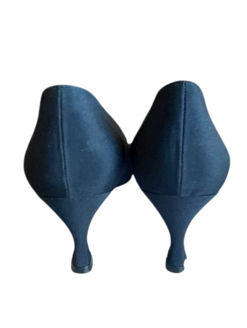 Stuart Weitzman Classic Navy Blue Pointed Toe Kitten Heel Pumps Size 9.5 - Picture 7 of 11